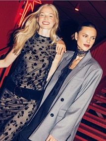 Siateczkowy top z haftem Reserved czarny damski 663IU-99X