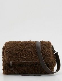 Torebka z imitacji baranka Reserved brązowa 671FC-89X