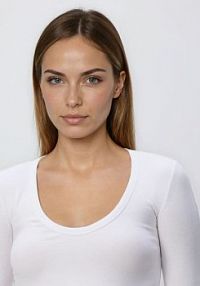 Longsleeve z modalem Reserved biały damski 673IU-00X