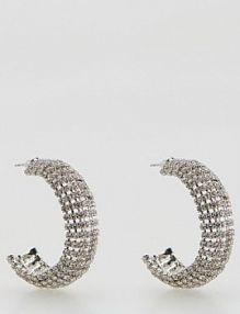 Okrągłe kolczyki Reserved srebrne 693IL-SLV