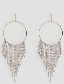 Kolczyki z kryształkami Reserved srebrne 694IL-SLV