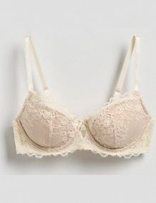 Koronkowy biustonosz push up Reserved biały 706HQ-01X