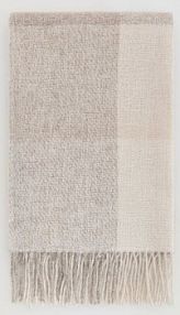 Szalik w kratę z frędzlami Reserved beżowy damski 708FD-12X