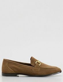 Zamszowe loafersy Reserved brązowe 708FE-88X