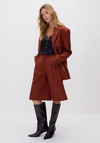 Szorty z kantem Reserved brązowe damskie 711GM-28X