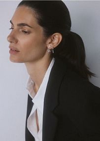 Zestaw kolczyków z cyrkoniami Reserved srebrne 714IL-SLV