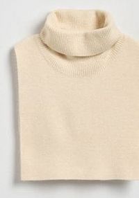 Krótki kołnierz z golfem Reserved biały damski 716FD-01X