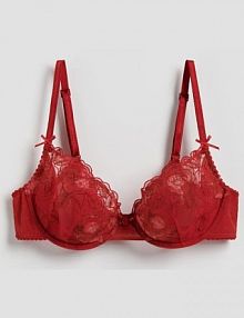 Miękki biustonosz z fiszbiną Reserved czerwony 717HQ-33X