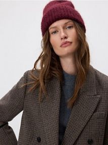 Czapka beanie Reserved czerwona damska 724FF-83X