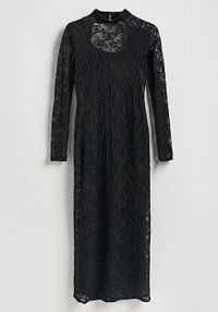 Koronkowa sukienka maxi Reserved czarna 724HS-99X