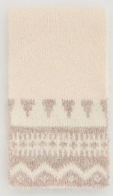 Wzorzysty szalik Reserved beżowy damski 727FD-12X