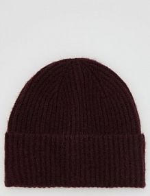 Czapka beanie z domieszką wełny Reserved brązowa damska 738FF-93X