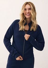 Rozpinana bluza ze stójką Reserved granatowa damska 742GA-59X