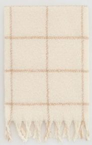 Szalik w kratkę Reserved beżowy damski 743FD-12X