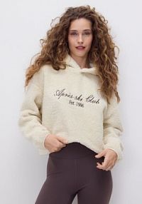 Bluza ze sztucznego baranka Reserved biała damska 763GA-01X