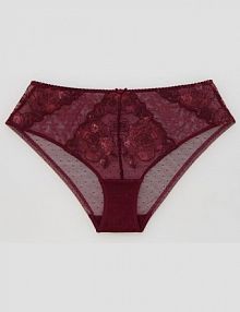 Majtki figi z haftem Reserved brązowe 772HQ-93X