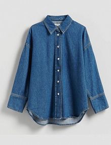 Jeansowa koszula Reserved niebieska 773HN-55J