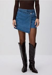 Jeansowe spódnico-szorty Reserved niebieskie 778HN-55J