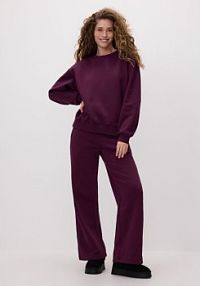 Gładka bluza z bawełną Reserved fioletowa damska 824GA-49X