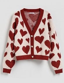 Kardigan w serca Reserved 831IP-MLC