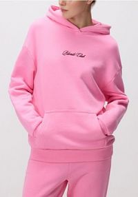 Bawełniana bluza z napisem Reserved różowa damska 835GA-30X
