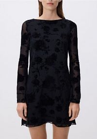Sukienka mini w kwiaty Reserved czarna 882GA-99X