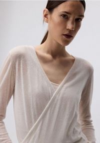 Wełniany sweter Reserved biały damski 923JJ-01X