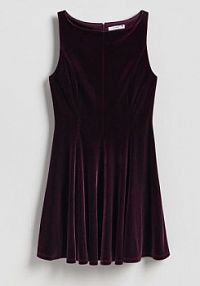 Welurowa sukienka Reserved fioletowa 942GA-49X
