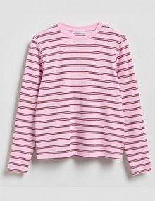 Longsleeve z merceryzowanej bawełny Reserved różowy damski 9467H-03X