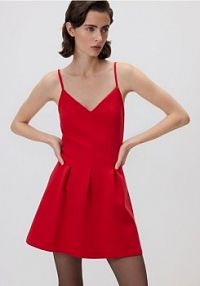 Rozkloszowana sukienka Reserved czerwona 956GA-33X