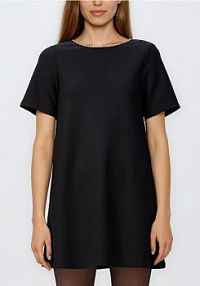 Sukienka z ozdobnym dekoltem Reserved czarna 966GA-99X