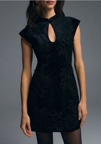 Sukienka mini ze zdobieniem Reserved czarna 984GA-99X