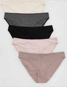 Bawełniane majtki typu figi 5 pack Reserved czarne 989EX-99X