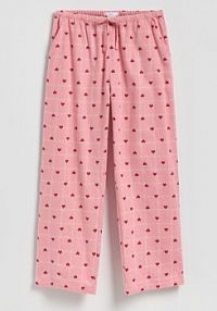 Spodnie od piżamy w serca Reserved różowa damska 992HD-42X