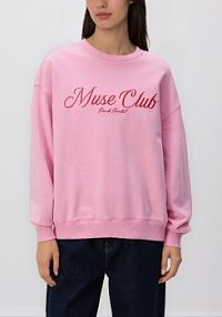 Bluza z haftowanym napisem Reserved różowa damska VP679-03X