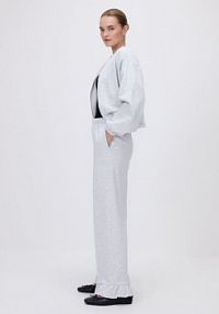 Spodnie z falbankami Reserved szare damskie XU670-09M