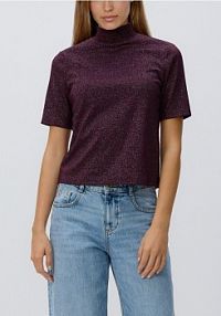 Bluzka z metalizowaną nitką Reserved fioletowa damska YT122-49X