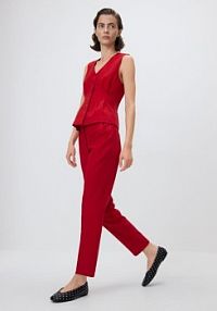Spodnie cygaretki z wiskozą Reserved czerwone YT332-33X