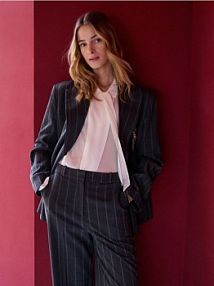 Spodnie z kantem Reserved szare damskie YT335-90P