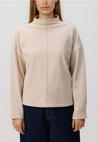 Bluzka z przeszyciem Reserved beżowa damska ZI666-02X