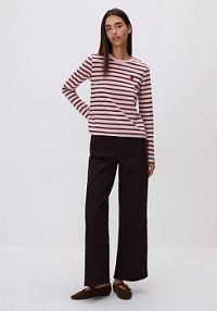 Longsleeve z haftem Reserved różowy damski ZI667-30X