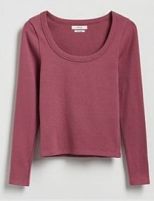 Bawełniany longsleeve Reserved fioletowy damski ZQ827-34X