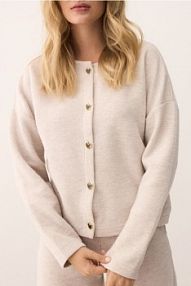 Kardigan z ozdobnymi guzikami Reserved beżowy ZQ830-08M