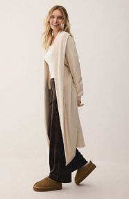 Kardigan z dodatkiem wiskozy Reserved beżowy ZQ832-08M