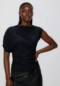 Asymetryczna bluzka Reserved czarna damska ZQ834-99X