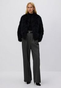 Spodnie z paskiem Reserved szare damskie ZR460-90M