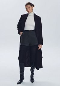 Szorty z paskiem Reserved szare damskie ZR485-90M