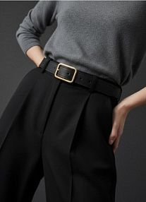 Pasek ze złotą klamrą Sinsay czarny damski 9654R-99X