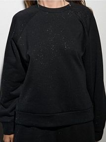 Bluza crewneck z połyskującymi aplikacjami Sinsay czarna damska 981FI-99X