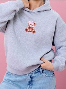 Bluza hoodie Sinsay szara damska 987FI-09M